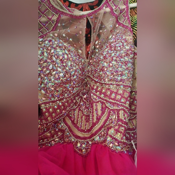 NWT Size M Juliet Embellished Illusion Bodice Short Dress - Picture 6 of 6